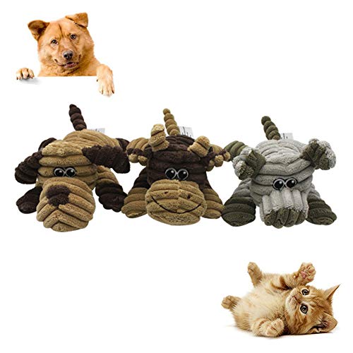 ZHOUBAA Lindo juguete de peluche de peluche, adorable juguete esponjoso Plushies para mascotas y gatos, cachorro, lindo, cerdo de ganado, muñeca de peluche chirriante interactivo mordedura de cerdo* S