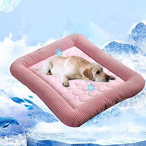 ZHXY Cama para Mascotas Cool In Summer Colchoneta para Mascotas Cojín de Hielo Colchoneta para Dormir Cat Pet Nest Cama para Perros Cool,2 Colores 3 Tamaño