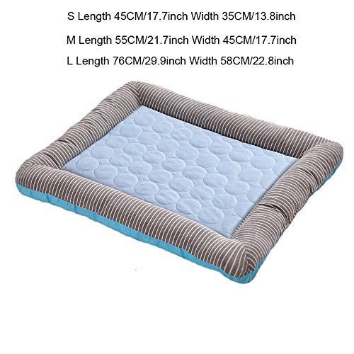 ZHXY Cama para Mascotas Cool In Summer Colchoneta para Mascotas Cojín de Hielo Colchoneta para Dormir Cat Pet Nest Cama para Perros Cool,2 Colores 3 Tamaño