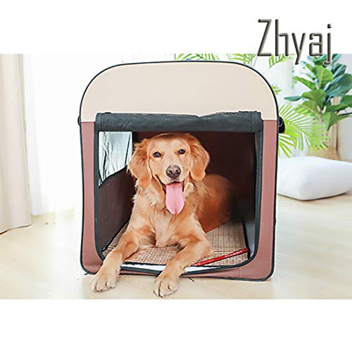 Zhyaj Caseta Perros Exterior, Coche Transportador De Mascotas Portátil Plegable Casa De Perro Lavable Tienda De Perros Nido De Gato Ventilación Respirable Casa Perro Grande,A