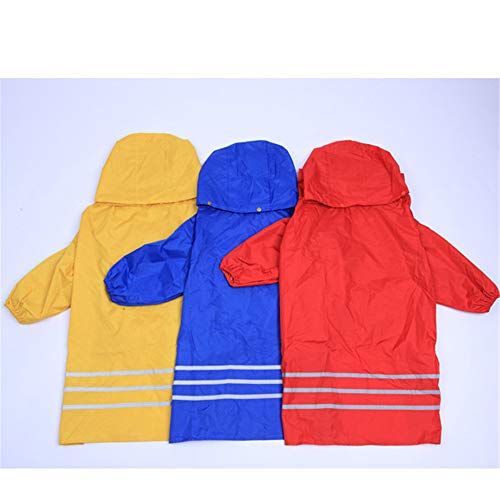 Zhyaj Impermeable Desmontable para Perros con Capucha y Tiras Reflectoras Seguras, Ultra-Light Transpirable 100% Impermeable Chaqueta para Lluvia,Amarillo,M