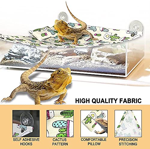 ZKZK Hamaca de dragón barbudo, hamaca de reptiles con ventosas, accesorios de dragón barbudo, decoración de terrario perfecto para tanques de anoles de reptiles Geckos Chamele (B)