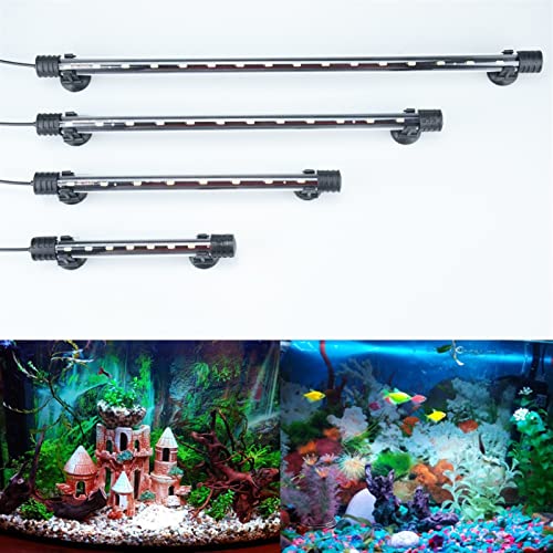 zlw-shop 18-4 8cm Aleación de Aluminio de luz de Acuario DIRIGIÓ Luz del Tanque de Peces Impermeable Lámpara de Pescado bajo el Agua Aquariums Decor Lighting Plant Lamp (Color : 38cm RGB)