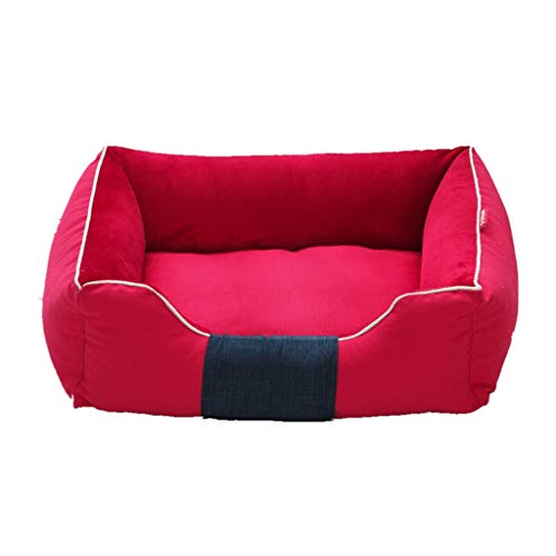 zlw-shop Cama para Mascotas Caseta de Perro Gato Cub Grande y Perro pequeño colchón del Perro de Peluche Cuatro Estaciones Felpa extraíble y Lavable Canasta para Mascotas (Size : S)