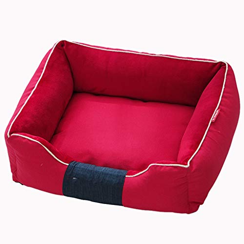 zlw-shop Cama para Mascotas Caseta de Perro Gato Cub Grande y Perro pequeño colchón del Perro de Peluche Cuatro Estaciones Felpa extraíble y Lavable Canasta para Mascotas (Size : S)