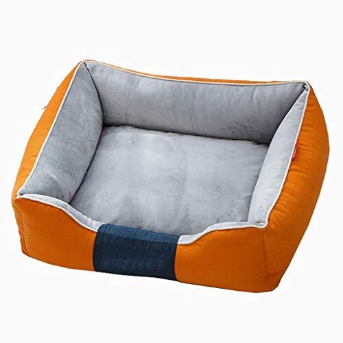 zlw-shop Cama para Mascotas Caseta de Perro Gato Cub Grande y Perro pequeño colchón del Perro de Peluche Cuatro Estaciones Felpa extraíble y Lavable Canasta para Mascotas (Size : S)