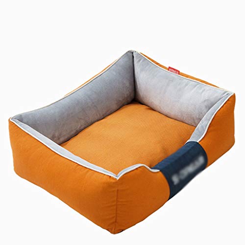 zlw-shop Cama para Mascotas Caseta de Perro Gato Cub Grande y Perro pequeño colchón del Perro de Peluche Cuatro Estaciones Felpa extraíble y Lavable Canasta para Mascotas (Size : S)