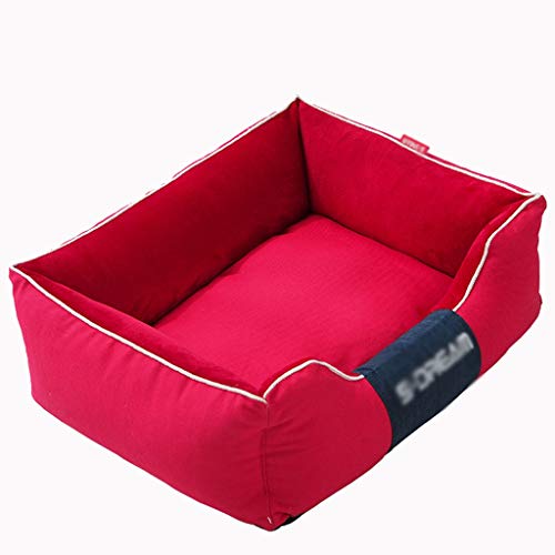 zlw-shop Cama para Mascotas Caseta de Perro Gato Cub Grande y Perro pequeño colchón del Perro de Peluche Cuatro Estaciones Felpa extraíble y Lavable Canasta para Mascotas (Size : S)