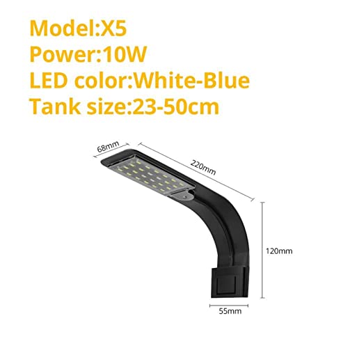 zlw-shop DIRIGIÓ Clip de luz del Tanque de Pescado Acuario 1 0w LED Las Plantas Crecen Luces lámparas Impermeables de Acuario de Agua Dulce for 23-50 cm Tanque de Pescado