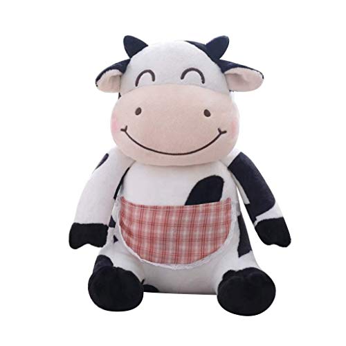 ZMDZA Juguete de Peluche, Animales de Peluche Grande de la Vaca, Vaca Suave Adorable Mimosa de la Felpa del Animal Relleno (Color: Blanco) (Size : 40cm)