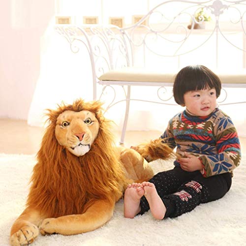 ZMDZA Juguete de Peluche, Relleno Felpa León Floppy Animal (Color: Naranja) (Size : 100cm)