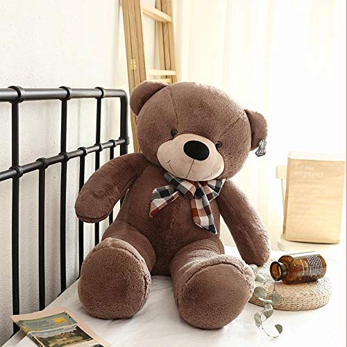 ZMDZA Oso de Peluche - Oso de Peluche súper Suave Oso de Peluche Gigante Pajarita de Microfibra marrón (Color : B, Size : 120cm)