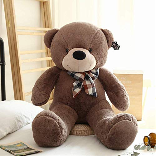 ZMDZA Oso de Peluche - Oso de Peluche súper Suave Oso de Peluche Gigante Pajarita de Microfibra marrón (Color : B, Size : 120cm)