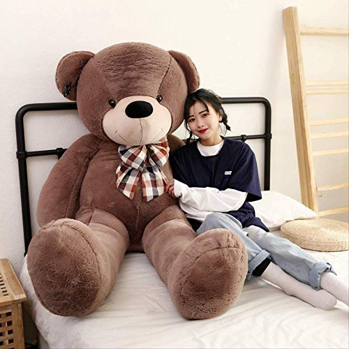 ZMDZA Oso de Peluche - Oso de Peluche súper Suave Oso de Peluche Gigante Pajarita de Microfibra marrón (Color : B, Size : 120cm)