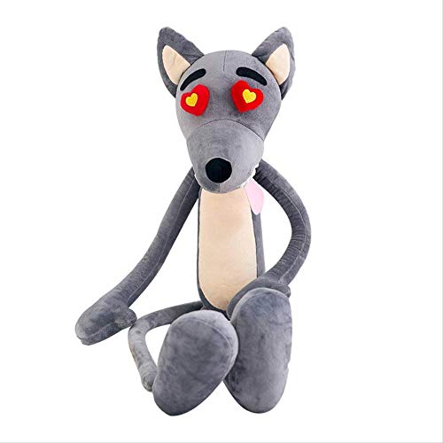 ZMDZA Peluche de Lobo Relleno de Árbol, Animal de Gran tamaño, Juguetes de Peluche de Lobo, Cojín, Grandes Muñecas de Lobo Gris, Almohadas for Dormir (Size : 120cm)