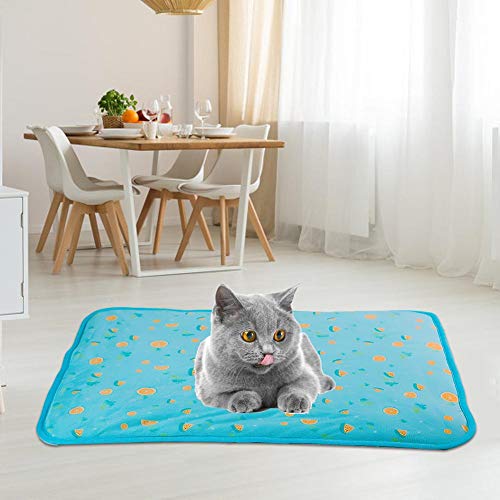 Zongha Manta Fria para Perros Colchon Refrigerante para Perros Perro de refrigeración Almohada de refrigeración para Perros Pet Mat Perro Estera Fresca Blue,S