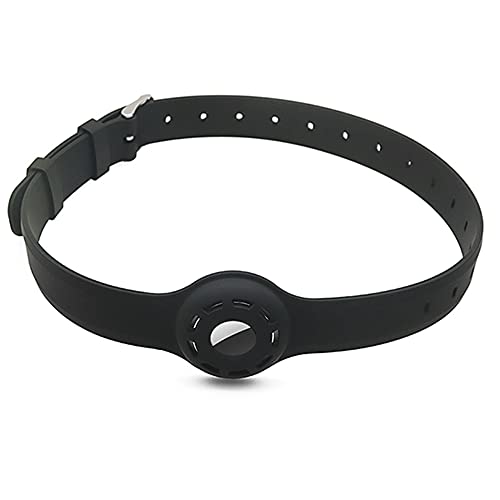 Ztowoto AirTag Pet Collar Funda Protectora de Silicona, Funda Protectora Airtag para Collar de Perro y Gato (Negro)