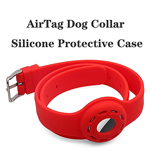 Ztowoto AirTag Pet Collar Funda Protectora de Silicona, Funda Protectora Airtag para Collar de Perro y Gato (Negro)