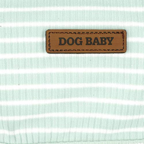 Zunea Camisa para Perros Pequeños Gatos Camisas de Rayas para Mascotas Chaleco Fresco de Verano Cachorros Ropa Camiseta Básica de Algodón Suave Chihuahua Ropa Verde M