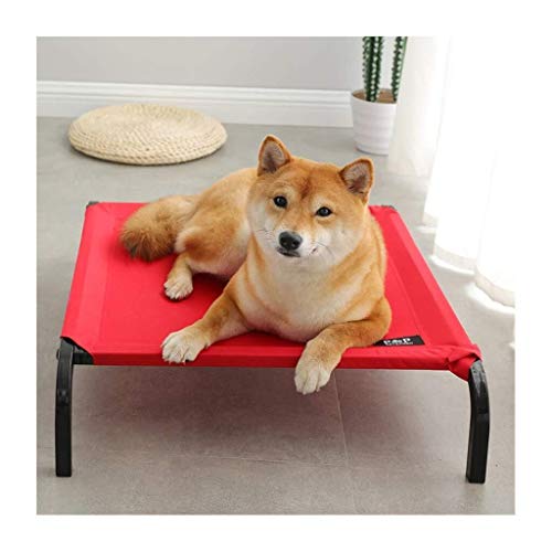 ZWH-Cama para Mascotas Camas For Perros De Camp Cama del Animal Doméstico De La Perrera Pequeño/Medio/Grande De Verano For Mascotas Enfriar Perro De La Estera del Gato Ventilación Cama Cama Roja C