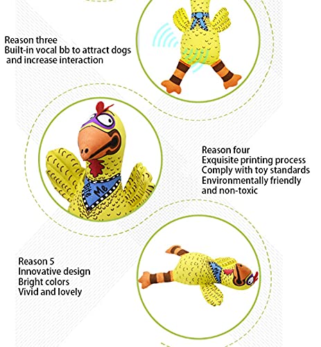 ZXDA Juguetes De Dibujos Animados para Mascotas, Juguetes Masticables De Pollo De Lona, Ventilación Molar, Anti - Mordedura, Rompecabezas Duraderos