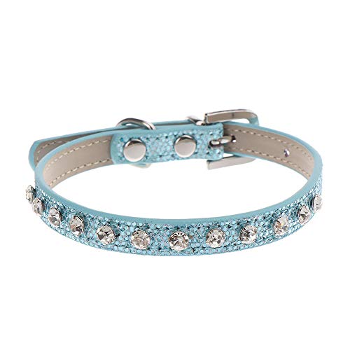 ZYYC Perros pequeños Personalizados Collar de Chihuahua Collar Personalizado Bling Rhinestone Cachorro Collares de Perro Encantos de Nombre Gratis Accesorios para Mascotas-A_S