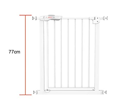 ZZRS Caja Blanca Puerta for Mascotas con la Puerta Adapta a los Espacios 66 84 cm de Metal recorren con Seguridad Puerta de Bloqueo Doble Puerta Batiente (Size : 75-84cm)