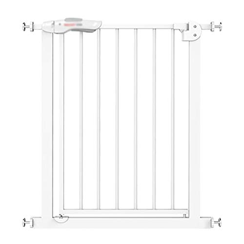 ZZRS Caja Blanca Puerta for Mascotas con la Puerta Adapta a los Espacios 66 84 cm de Metal recorren con Seguridad Puerta de Bloqueo Doble Puerta Batiente (Size : 75-84cm)