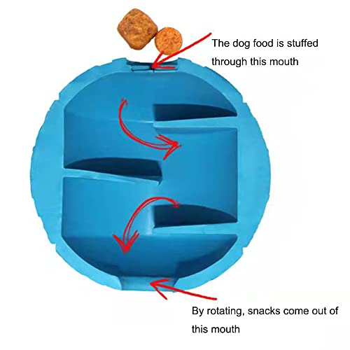 1 Bola de Juguete para Perro, Bolas de Juguete para Perro, Juguete de Comida para Perros para Reducir el Aburrimiento, Limpieza de Dientes, Masticar, Entrenamiento de Inteligencia