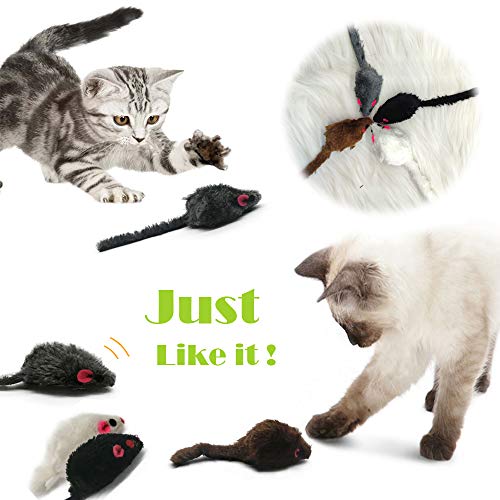 15 Piezas Ratón de Juguete con Hierba gatera, Raton para Gatos para Jugar, Raton Sonajero para Gatos, Ratones Gato para Regalos de Mascotas, Raton Juguete Gato, Catnip Juguetes Peluche Ratones (A)