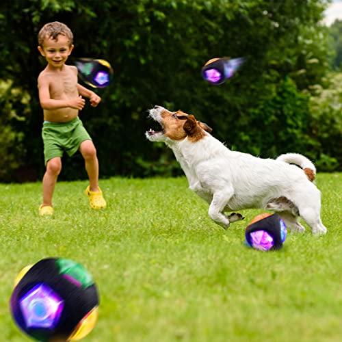 2 Pelotas de Perro Mascota Iluminadas Pelota de Juguete de Flash LED Juguete para Mascotas de TPR Activado de Rebotar Pelota LED Interactiva para Mascotas Que Cambia de Color