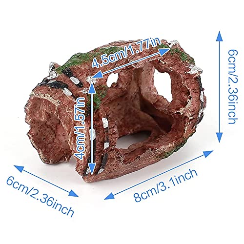 2 Piezas Decoraciones para Acuarios Decoraciones para Peceras de Resina DecoracióN de Pecera de Cueva de Resina Decoración para Acuario Burbujas de Aire Ideal para Pequeños Peces Camarón Tortuga