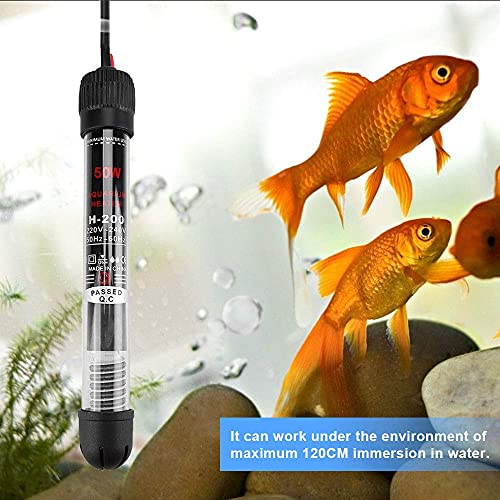 25W/50W/ 100W / 200W / 300W 220V Acuario sumergible Fish Tank calentador de agua automático enchufe de la UE(50W(220V))