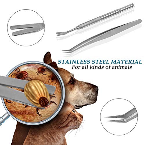 5pcs Pinzas Garrapatas,Gancho para Garrapatas,Garrapatas Herramienta, Metal Plástico Garrapatas Eliminador, Herramientas Removedor Garrapatas Protección para Personas, Perros, Gatos y Mascotas