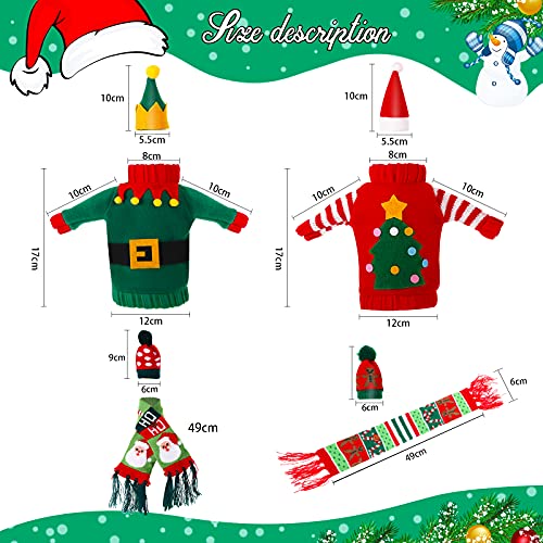 6 Sets Disfraz de Pollo Navideño Juguetes de Camisa Bufanda Sombrero de Gallina de Navidad Juguetes de Navidad de Pollo para Decoración Pollo y Pájaros Grandes