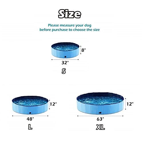 80cm PVC Piscina para Mascotas Bañera Plegable para Perros Baño de Agua portátil para Exteriores Productos de Limpieza para Gatos y Perros