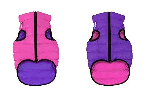 Abrigo Airyvest Reversible Ultraligero para Perro, Rosa y Morado, Talla 1 para Perro, Talla XS