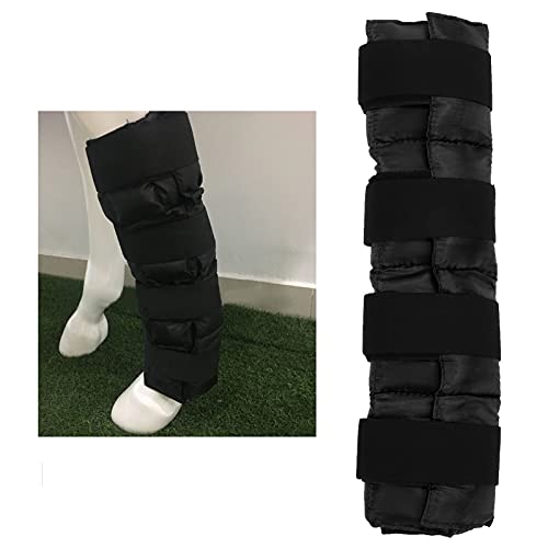 Abrigo para Botas de Hielo, Alivia el Dolor Fácil de Aplicar Abrigo para Piernas de Enfriamiento Cubierta Completa para Piernas Flexible Reutilizable para Caballos(negro)