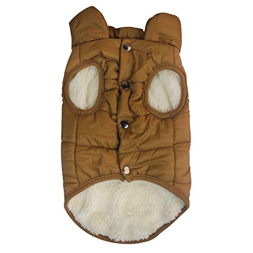 Abrigos de invierno para perros con orificio para el arnés Chaquetas impermeables para perros Abrigos cálidos de lana para perros Abrigos para perros para perros pequeños medianos grandes XS-3XL