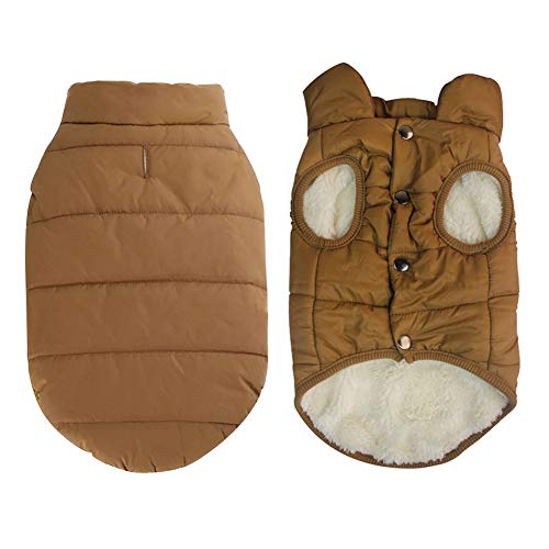 Abrigos de invierno para perros con orificio para el arnés Chaquetas impermeables para perros Abrigos cálidos de lana para perros Abrigos para perros para perros pequeños medianos grandes XS-3XL