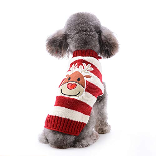 Abrrlo - Disfraz de Perro, Ropa de algodón, suéter de Fiesta, día de Navidad, Invierno, Abrigo de Punto, suéter para Mascotas