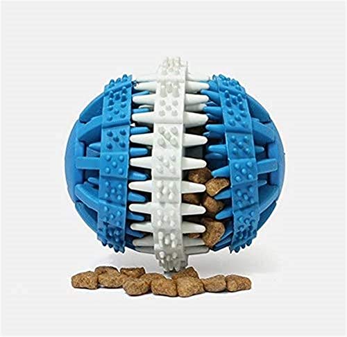 ABRRLO - Pelota de juguete para perros (ideal para masticar, no tóxica, resistente a las mordeduras, juego de ejercicios de limpieza de dientes, gatos y perros, color azul