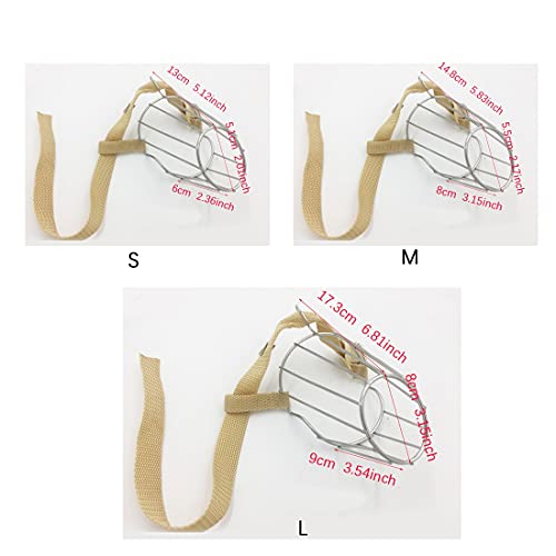 Acero Bozal Perro De Pastor Alemán De Bozal De Alambre Perro Cesta De Acero con Correas De Nylon Ajustables para Perros Grandes Perros De Perrito Golden Retriever Dejar De Morder y