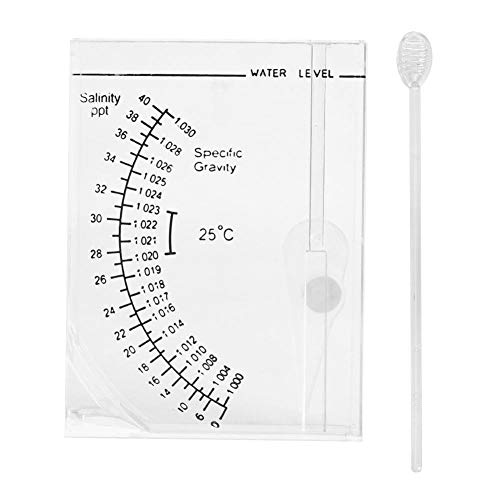 Acuario Salinidad Tester Square Agua de Mar Medidor de Sal Tanque de Peces Dispositivo de Medición de Salinidad para Tanque de Peces de Agua Salada de Agua Dulce