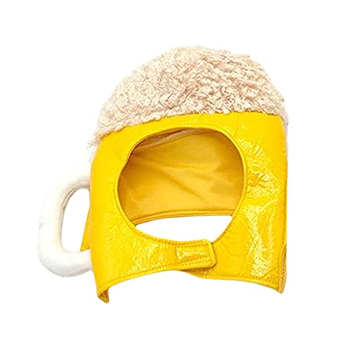 adfafw Lindo sombrero de taza de cerveza novedoso para la cabeza, fiestas de Halloween, sombrero de cerveza, disfraz para gato, gatito, cachorro, mascota, utilizado para decoración divertida for sale