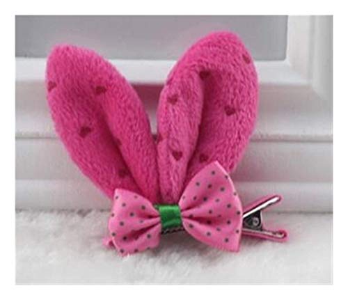 ADSE Accesorios para el Cuidado de Mascotas Estilo de Conejito Perros Sombreros Horquilla Flor de Yorkshire Pinza para el Cabello Venta Linda Accesorios Lindos pequeños (Color: Rosa, 5 Piezas)