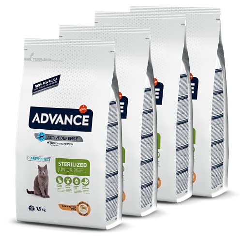 Advance Junior Sterilized - Pienso para gatos esterilizados de hasta 2 años de edad - 1.5 kg x 4