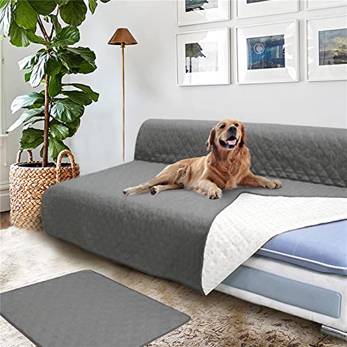 Agatige Cojín para Sofá para Mascotas, Funda para Muebles para Mascotas, Impermeable, Cálido, Suave, Lavable a Máquina, Cojín para Sofá para Perros, para Sofá Cama(M)