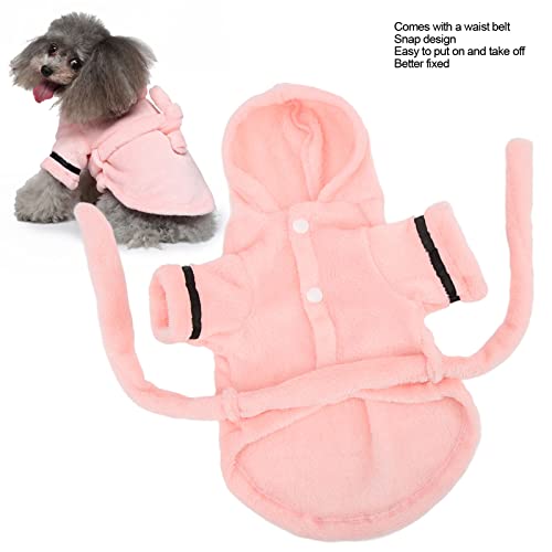 Albornoz para Mascotas, Pijama con Capucha para Cachorro Cálido de Felpa, Multiusos para Gatos Y Perros(S)