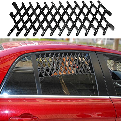 ALEOHALTER Valla de seguridad para perros para mascotas Protector de ventana de coche telescópico para ventana de coche, rejilla de rejilla de ventilación para mascotas